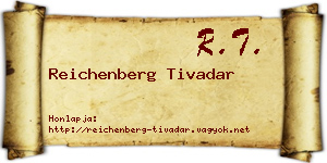 Reichenberg Tivadar névjegykártya
